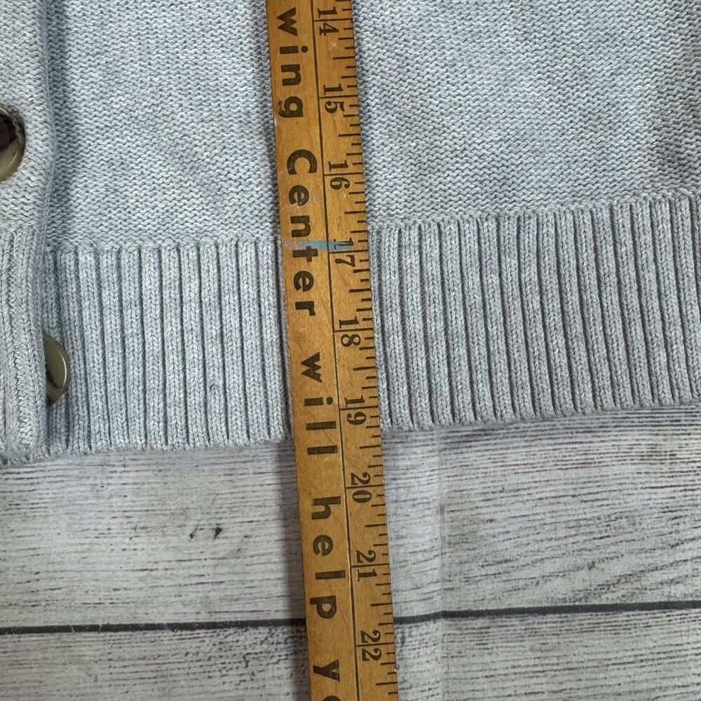 Quince Women 100% Organic Cotton Cropped Button Cardigan Gray Size XS - Picture 8 of 8